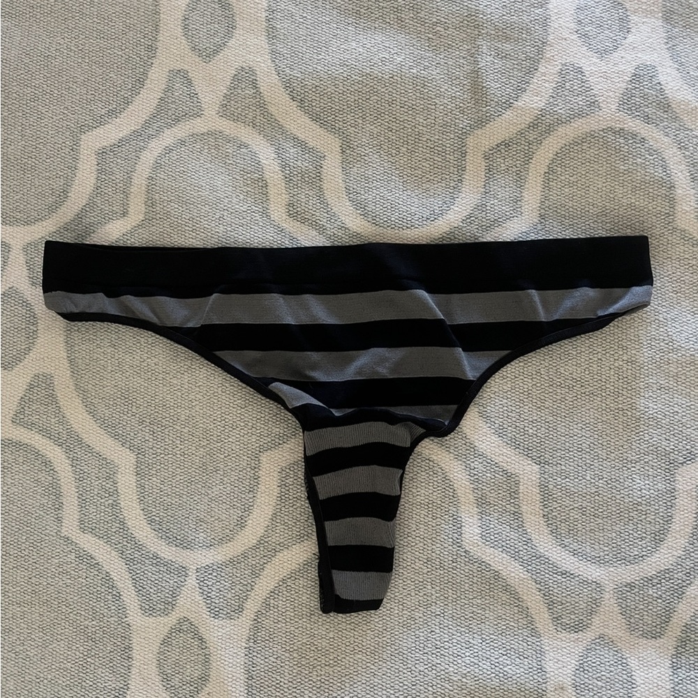 SO Black and Gray Striped Panties